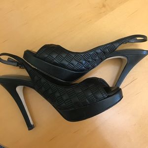 Black, Quilted Cole Haan Leather Heels
